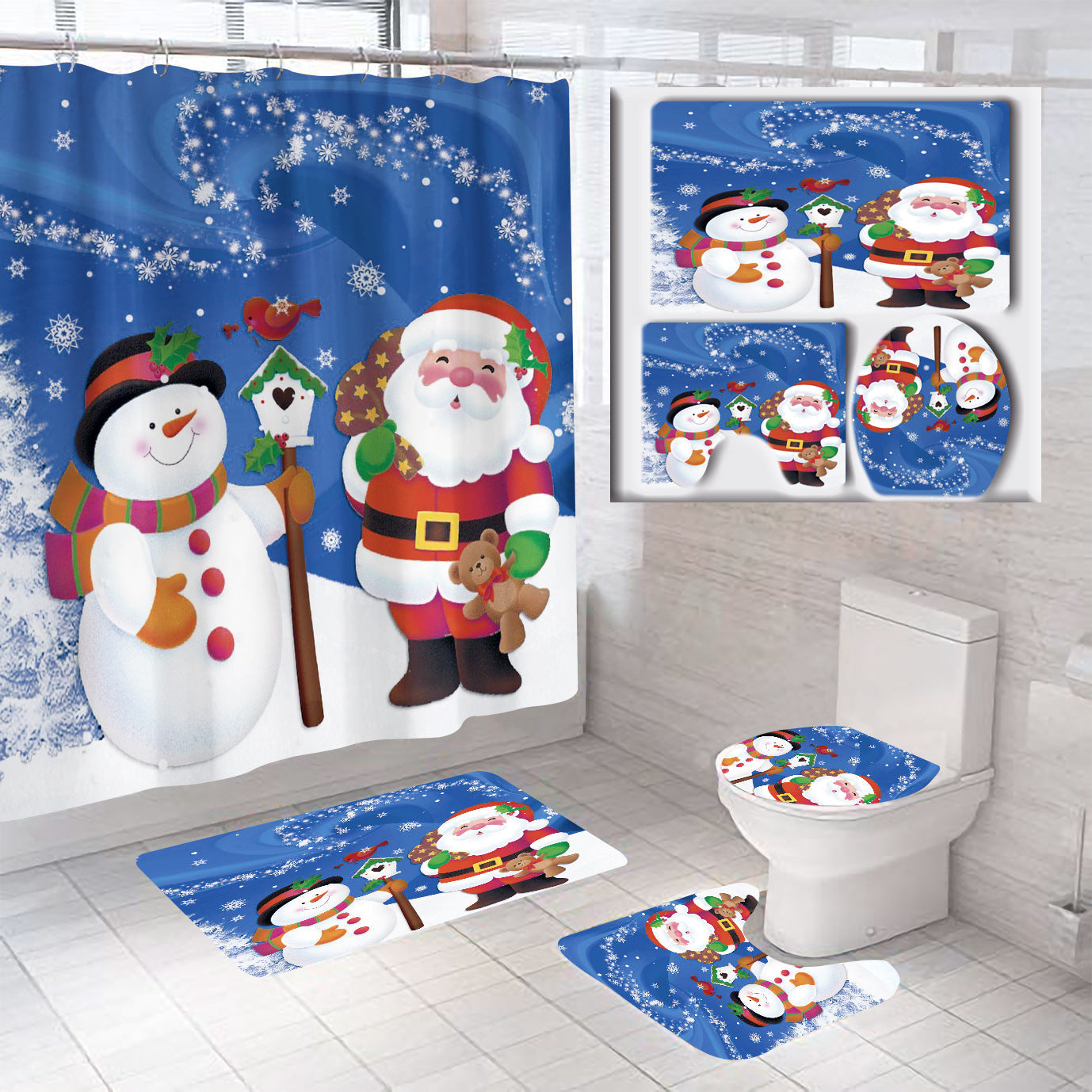 Christmas Themed Bathroom Set