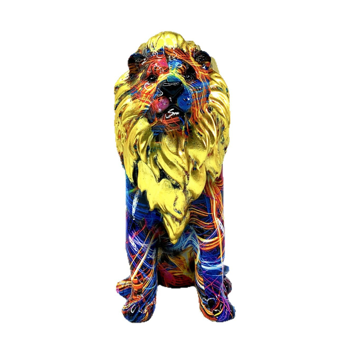 Colorful Lions Sculpture Acalora