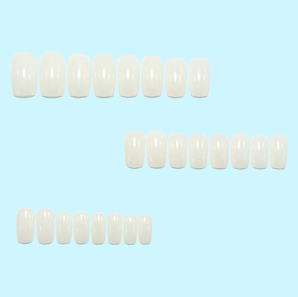 Artificial nails in elegant French design with high-gloss finish Acalora