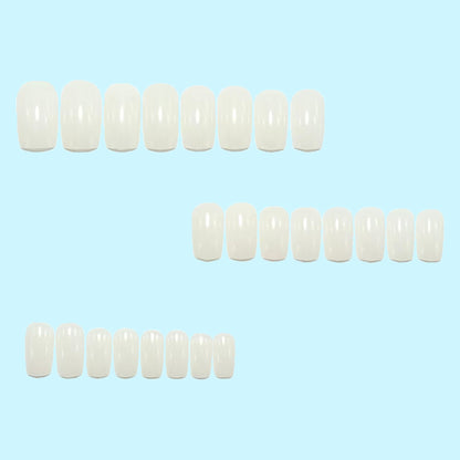 Artificial nails in elegant French design with high-gloss finish Acalora