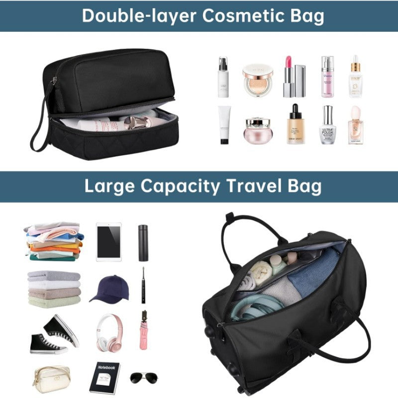 Quilted Rolling Duffle Bag Acalora