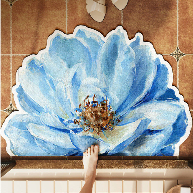 Floral Design Bath Mat