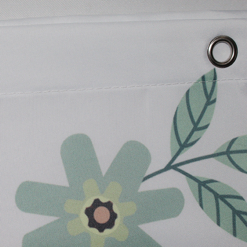 Vintage Floral Print Shower Curtain