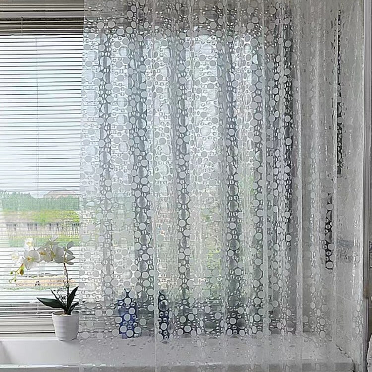 Modern Transparent Polka Dot Shower Curtain
