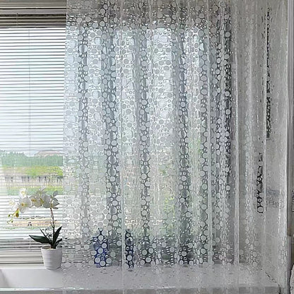 Modern Transparent Polka Dot Shower Curtain