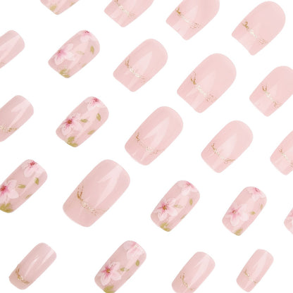 Floral Art Acrylic Nail Design Acalora
