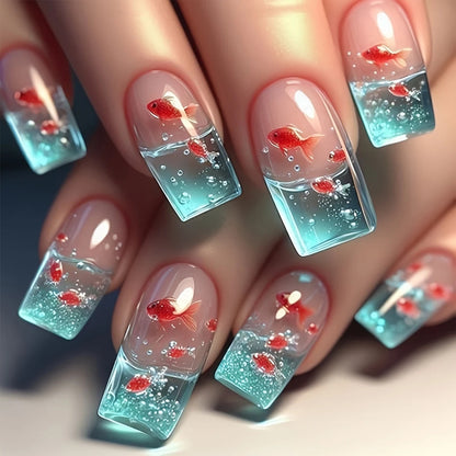 Aquatic Fantasy Nail Art Acalora