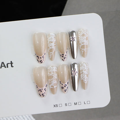 French Tip Press-On Nail Art Acalora