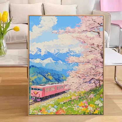 Scenic Train Landscape Wall Art