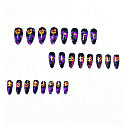 Artistic Halloween-Themed Nail Design Acalora