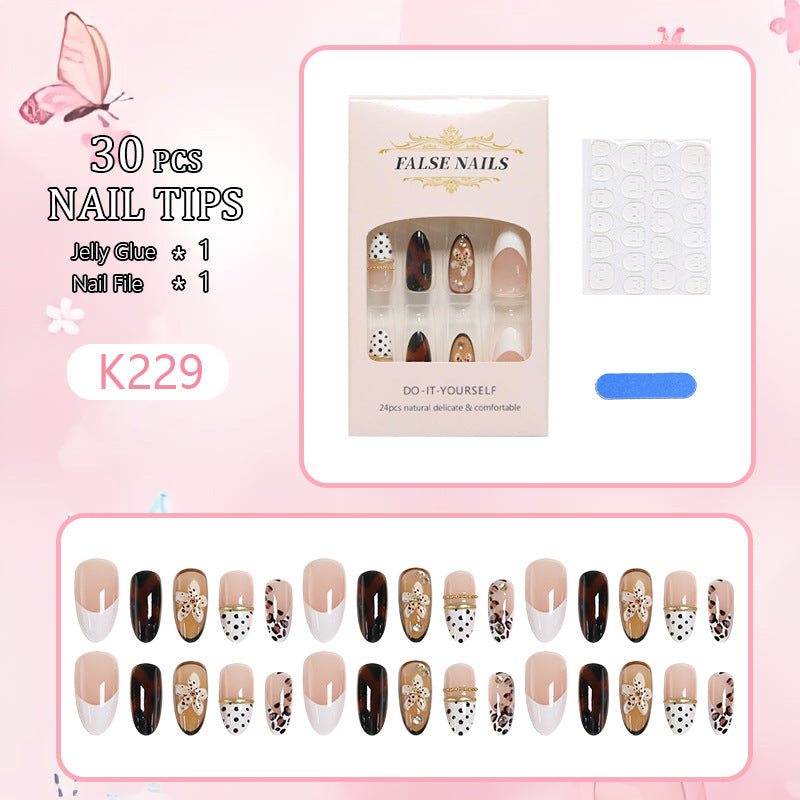 Artificial Nail Set with Floral and Glamorous Design Acalora