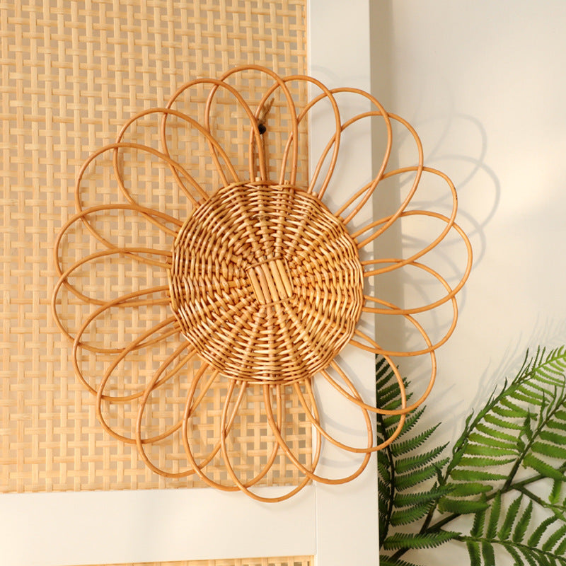 Decorative Wall Plate Made of Woven Rattan Acalora