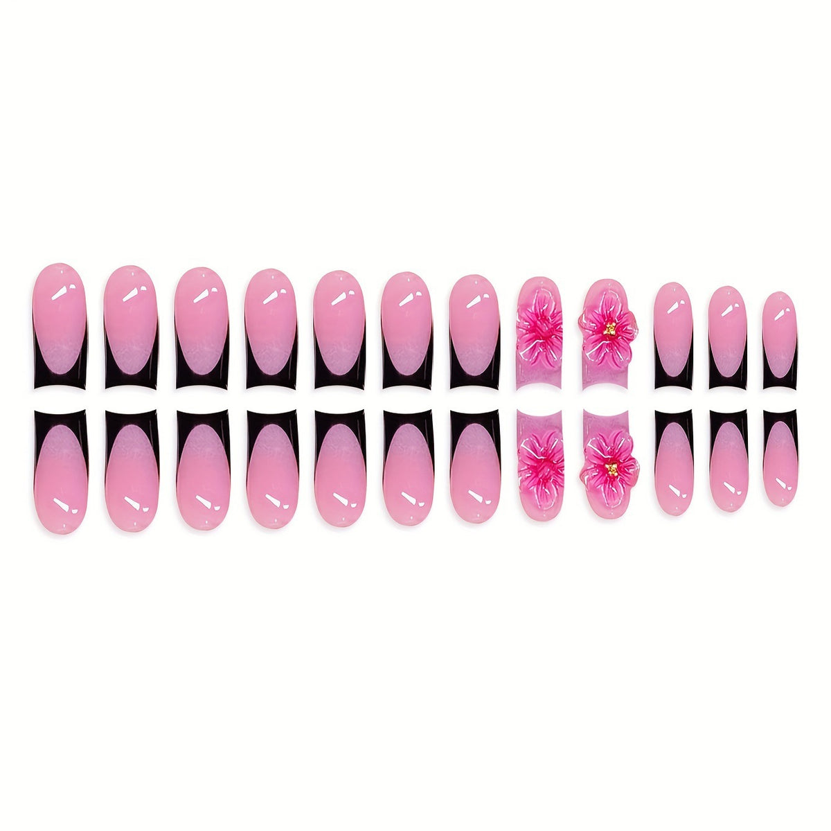 Floral Decorative Press-On Nail Art Acalora
