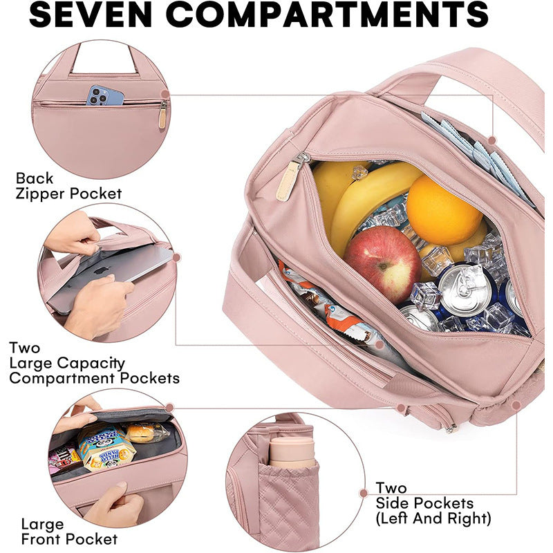 Quilted Multi-Pocket Handbag Acalora