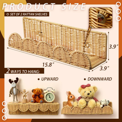 Rattan step shelf Acalora