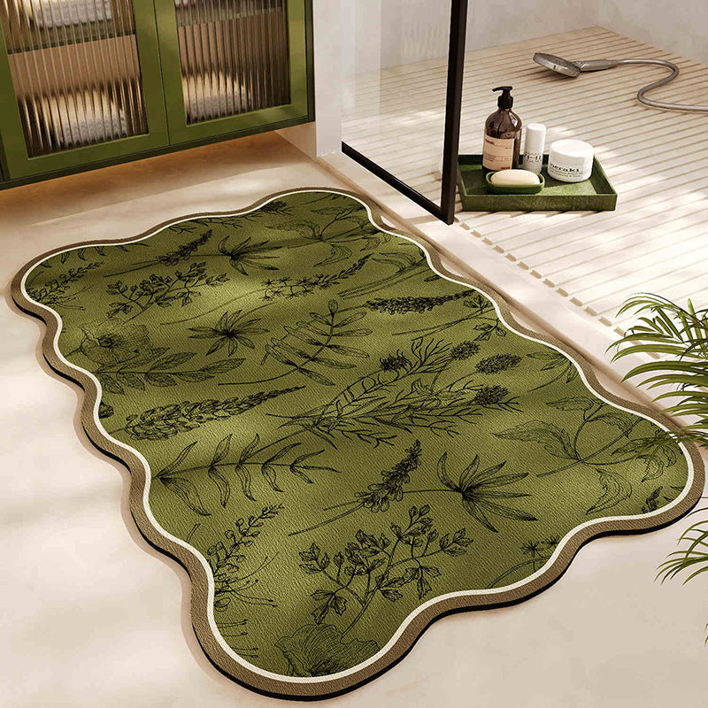 Floral Pattern Bath Mat