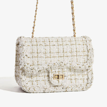 Textured Chain Strap Shoulder Bag Acalora