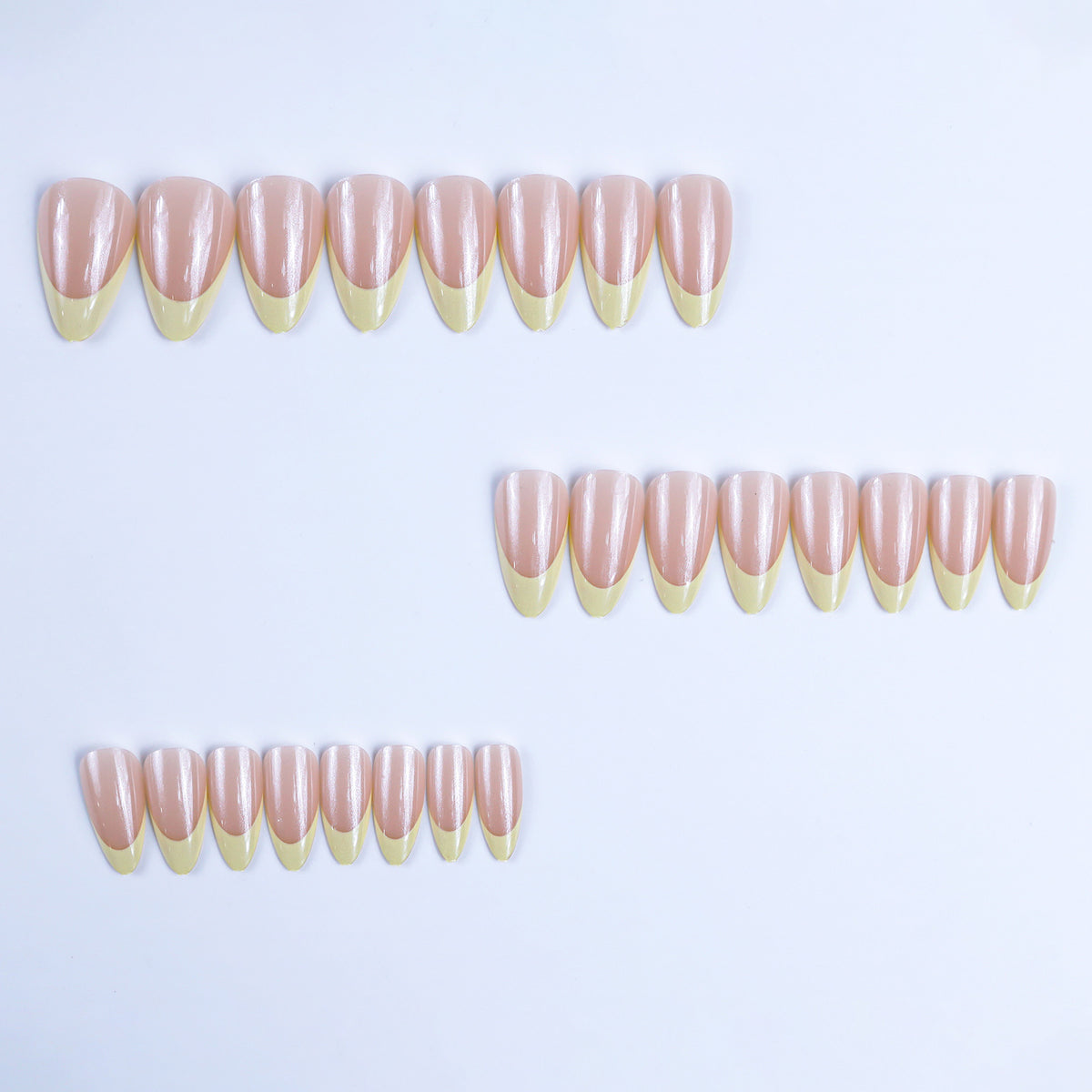Nail tips with elegant French-tip design Acalora