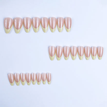 Nail tips with elegant French-tip design Acalora