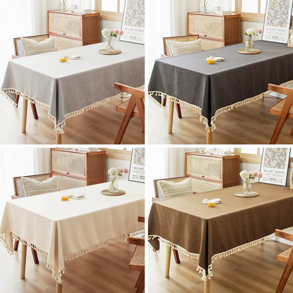 Elegant Fringed Tablecloth
