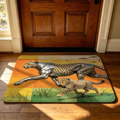 Unisex Geometric Technology-Themed Area Mat