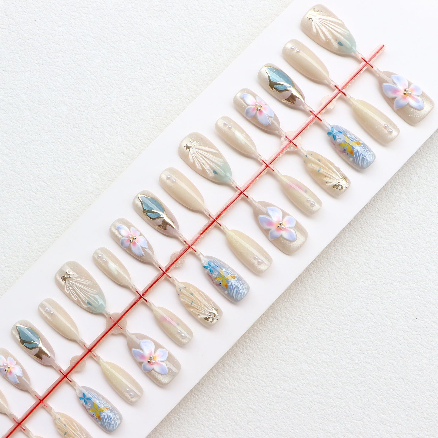 Artistic Floral Nail Design Acalora