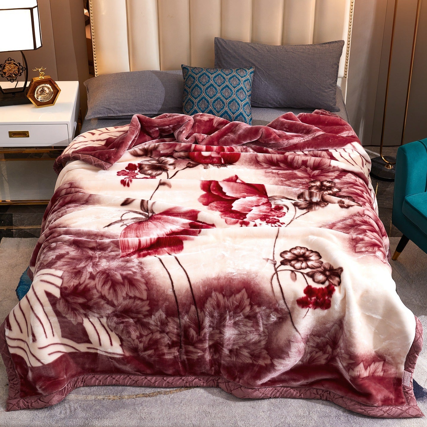 Decorative Fleece Throw Blanket