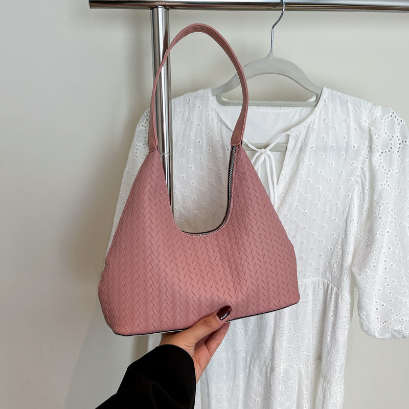 Textured Woven Shoulder Bag Acalora