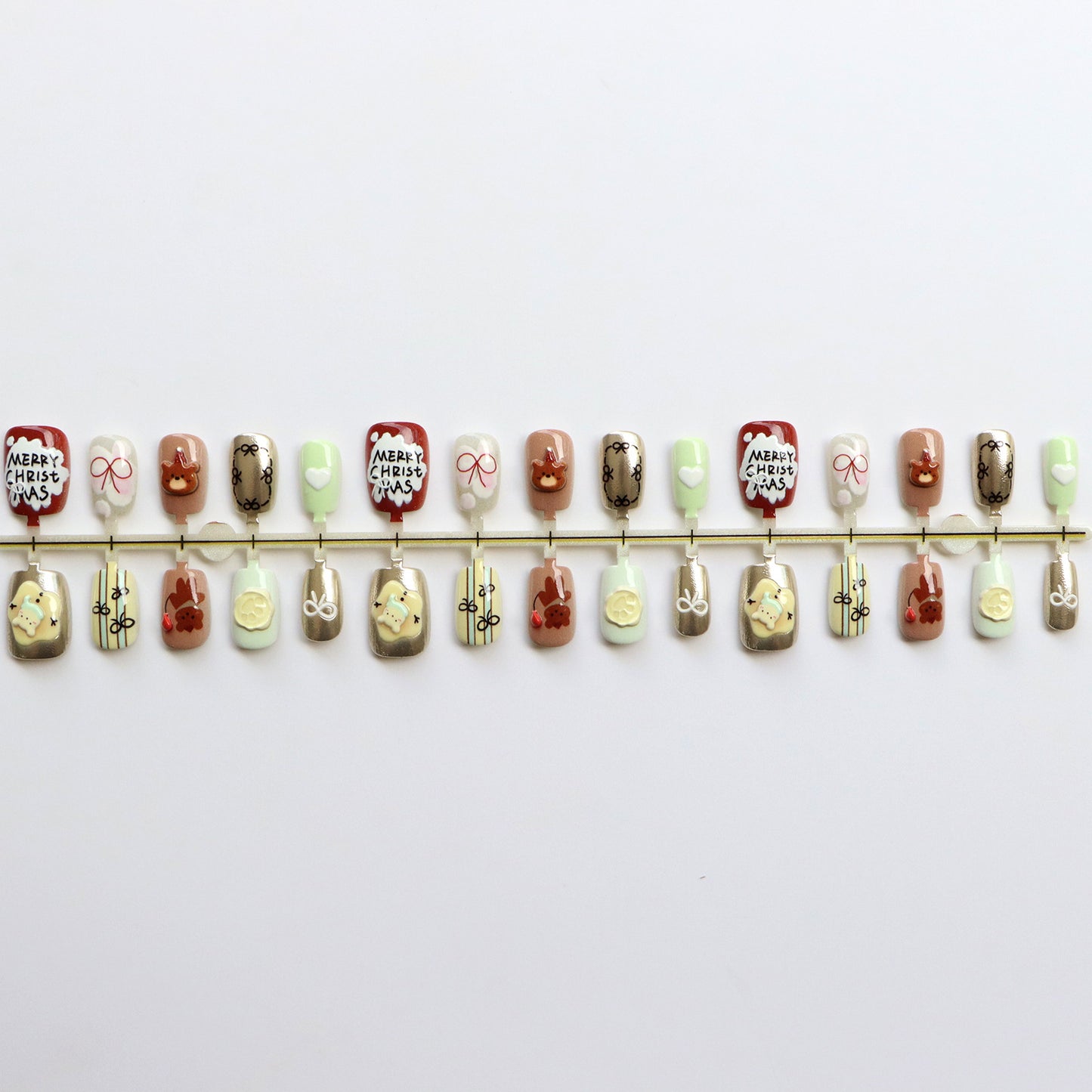 Festive Themed Press-On Nail Art Set Acalora