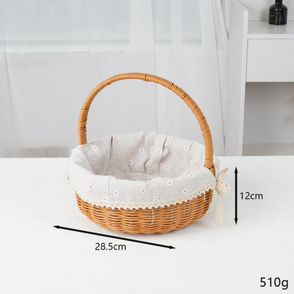 Decorative Round Woven Basket Acalora