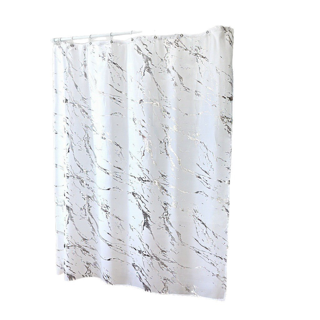 Marble Effect Waterproof Shower Curtain