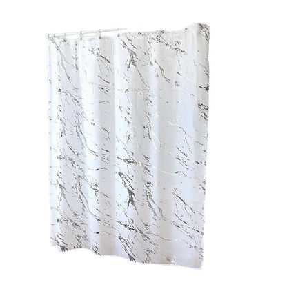 Marble Effect Waterproof Shower Curtain