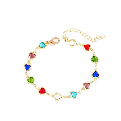 Heart-Shaped Charm Bracelet Acalora