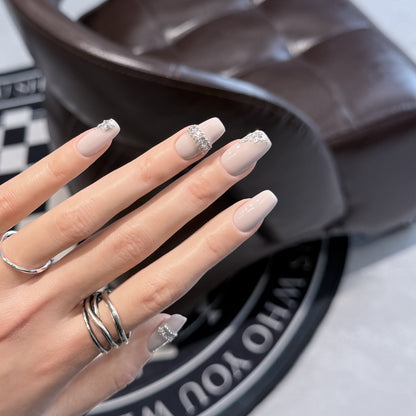 Luxury Rhinestone-Embellished Press-On Nail Set Acalora