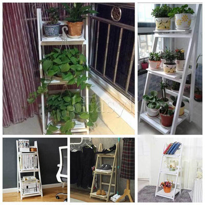 Multi-Tiered Wooden Ladder Shelf Acalora