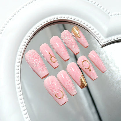 Artificial nails with elegant decorations Acalora