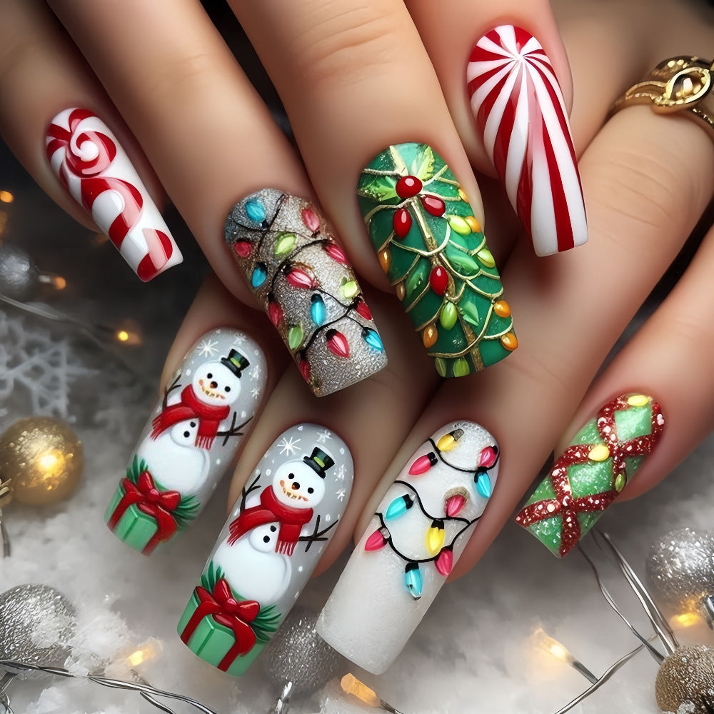 Creative Christmas Art Nails Set Acalora