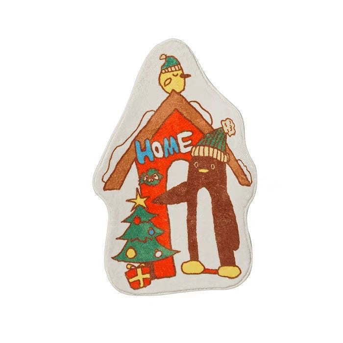 Decorative Holiday-Themed Bath Mat