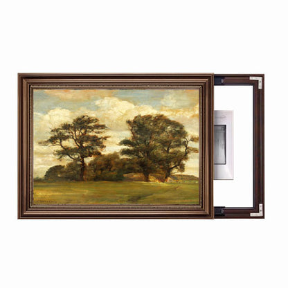 Framed Garden Scene Artwork