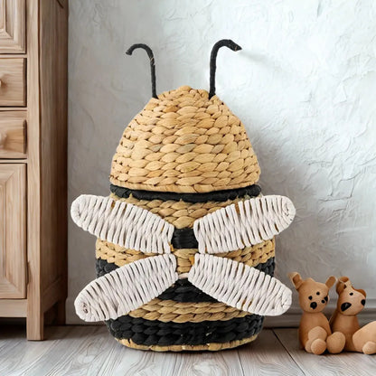 Handcrafted decoration basket made of natural materials Acalora