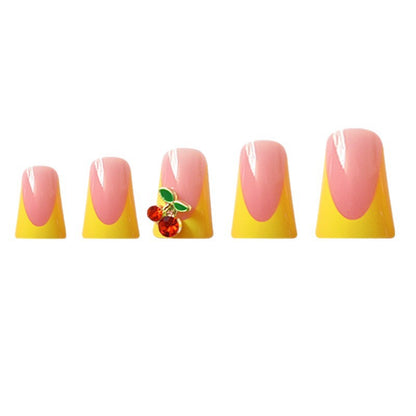 Chic Floral Accent Press-On Nails Acalora