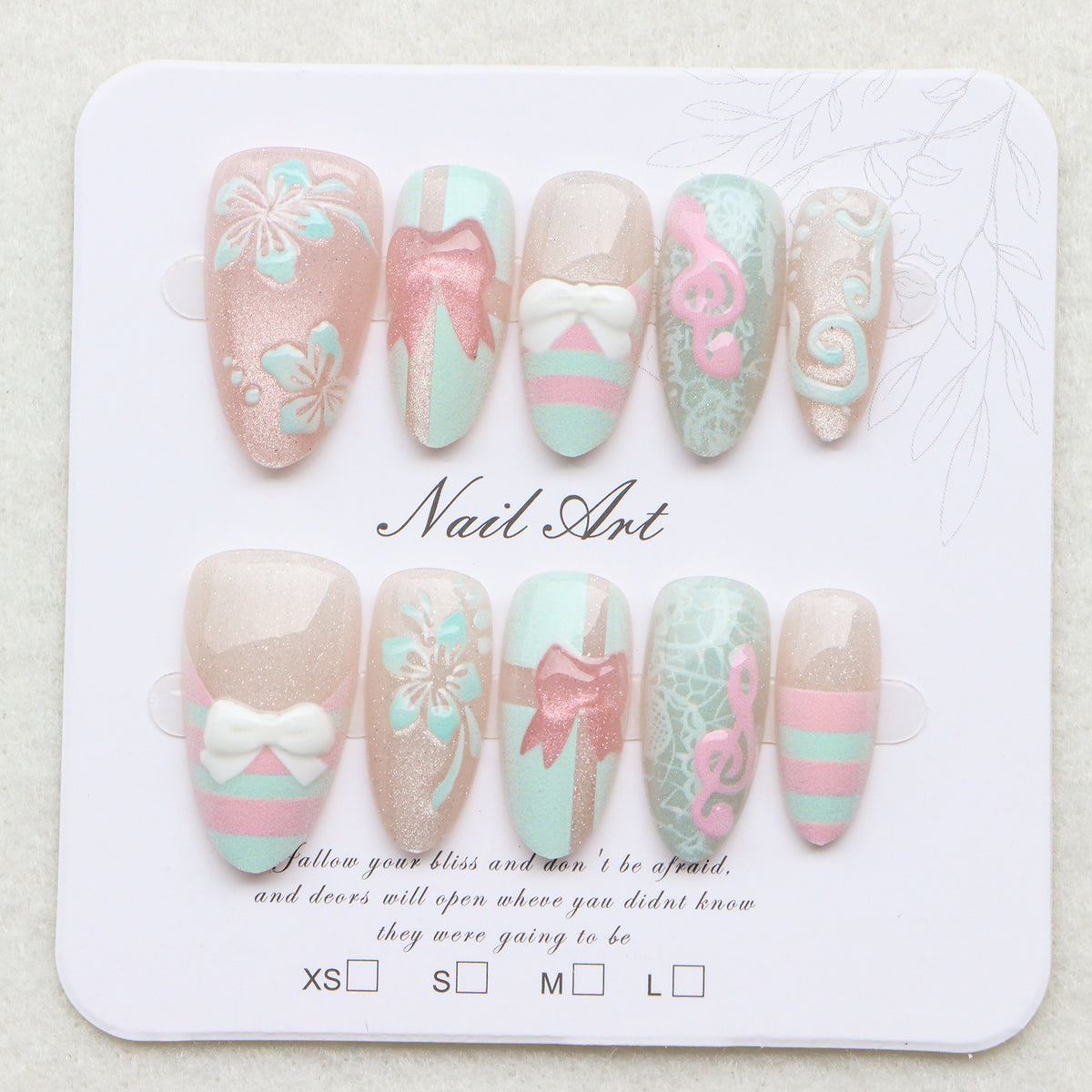 Themed Press-On Nail Art Set Acalora