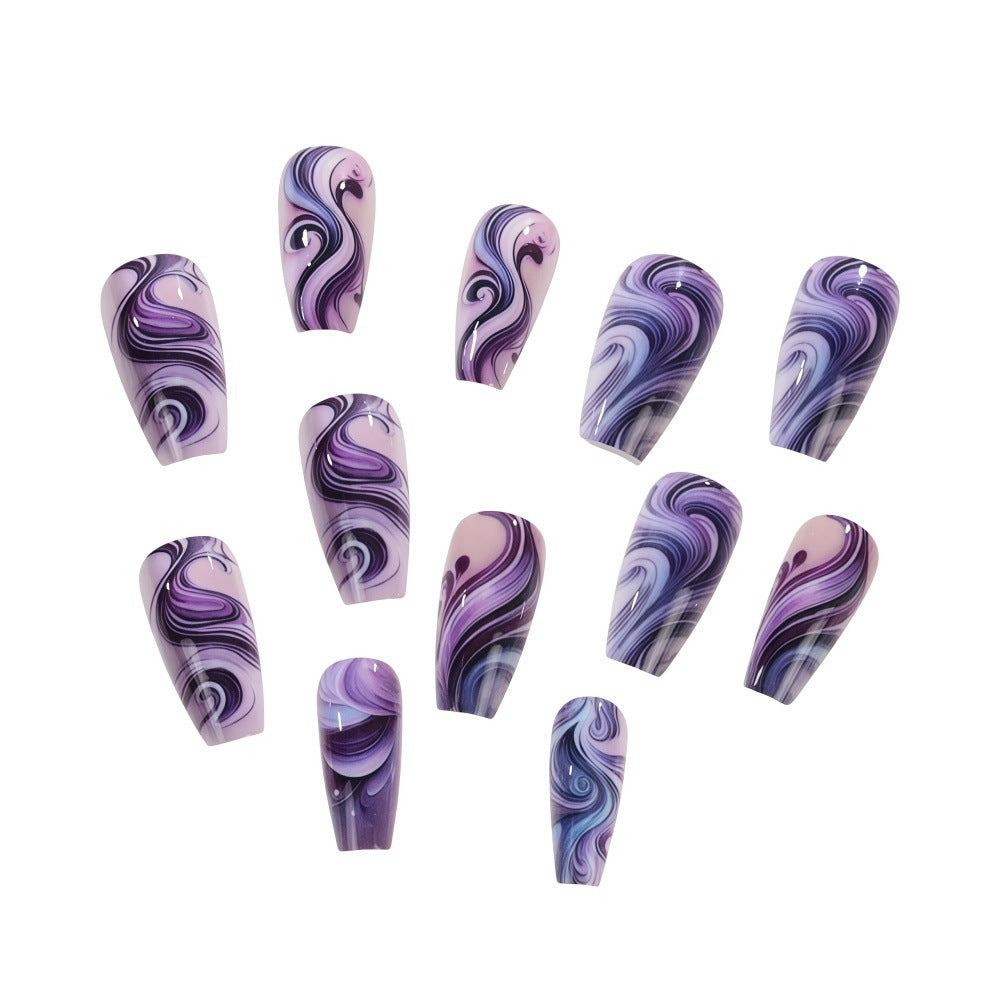Artificial nails with elegant marble design Acalora