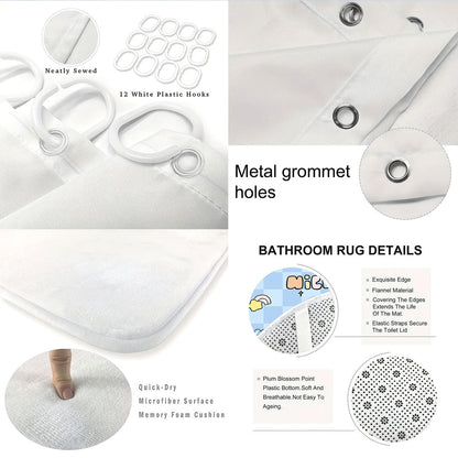 Cute Bear-Themed Four-Piece Bathroom Set