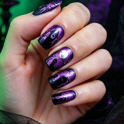 Artistic Halloween-Themed Nail Art Acalora
