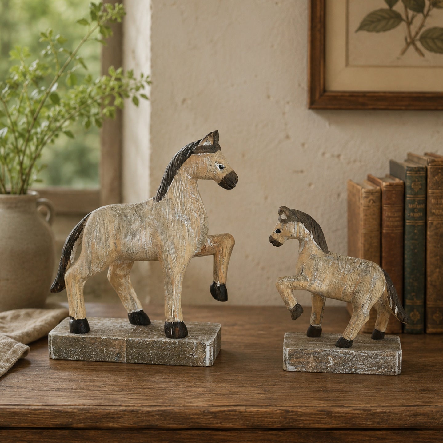 Handmade Horse Figurine Accent
