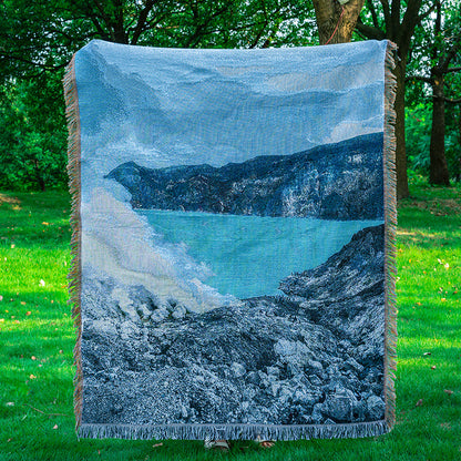 Scenic Coastal Landscape Throw Blanket