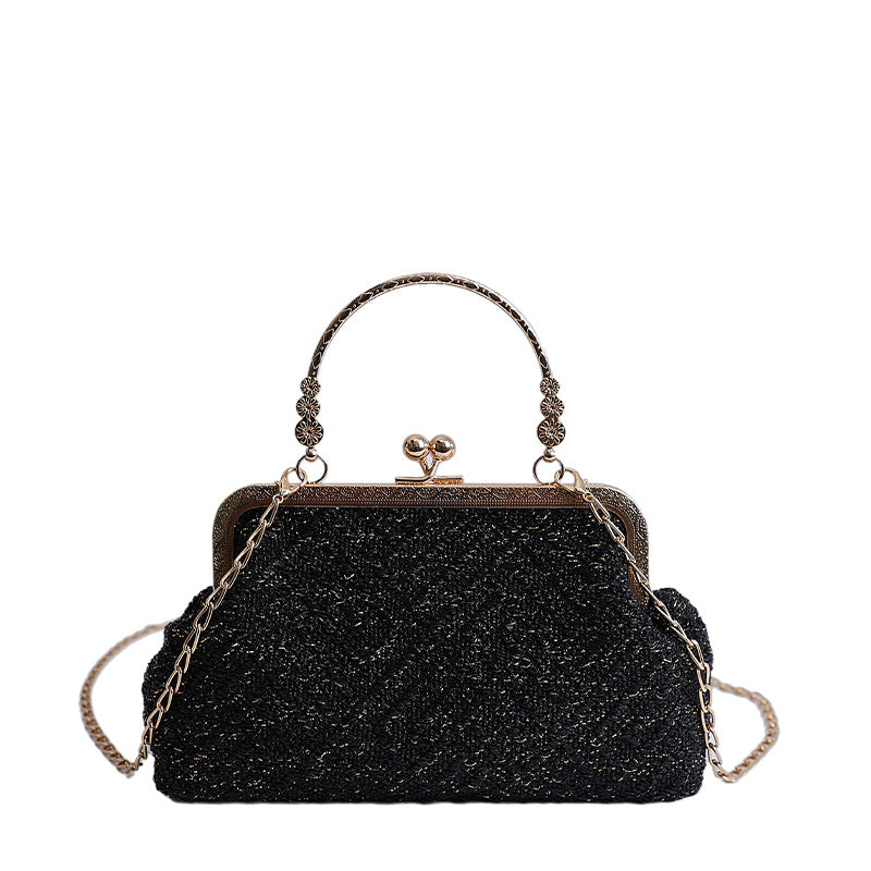 Vintage-Inspired Textured Crossbody Bag Acalora