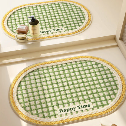 Heart-Patterned Bathroom Mat