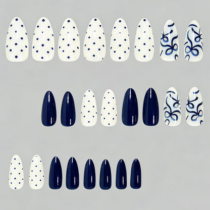 Artistic Bow and Dot Press-On Nail Set Acalora